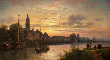 Scène de coucher de soleil néerlandaise, 1873